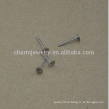 BXG030 Acero inoxidable de 4 mm de almohadilla plana hallazgo de la almohadilla Más níquel libre pendiente conclusiones para la joyería de fabricación